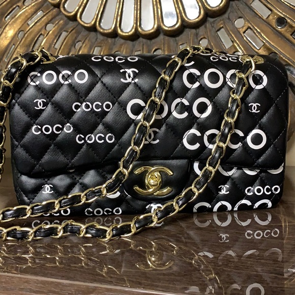 Chanel COCO Logo Medium Double Flap Classic - Picture 2 of 14
